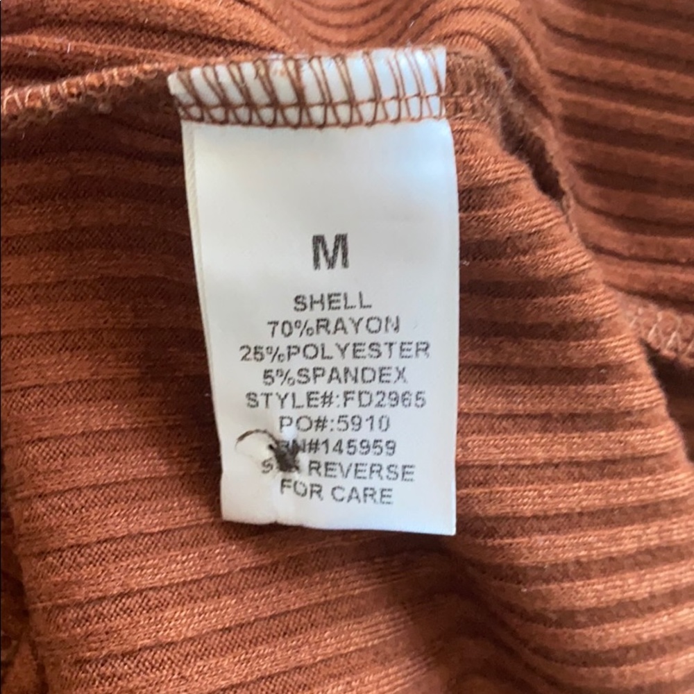 Dress Forum Ribbed Button Orange Midi Dress - Picture 10 of 11